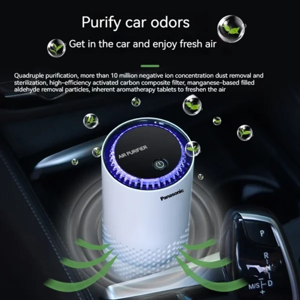 cn-11134207-7r98o-lz9xodpwtl0i36 Panasonic Air purifier Removing Formaldehyde Bacteria Smoke Portable Mini Smart HEPA Filter