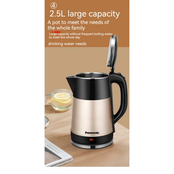 Panasonic 2.5Lelectric Kettle Stainless Steel Kettle